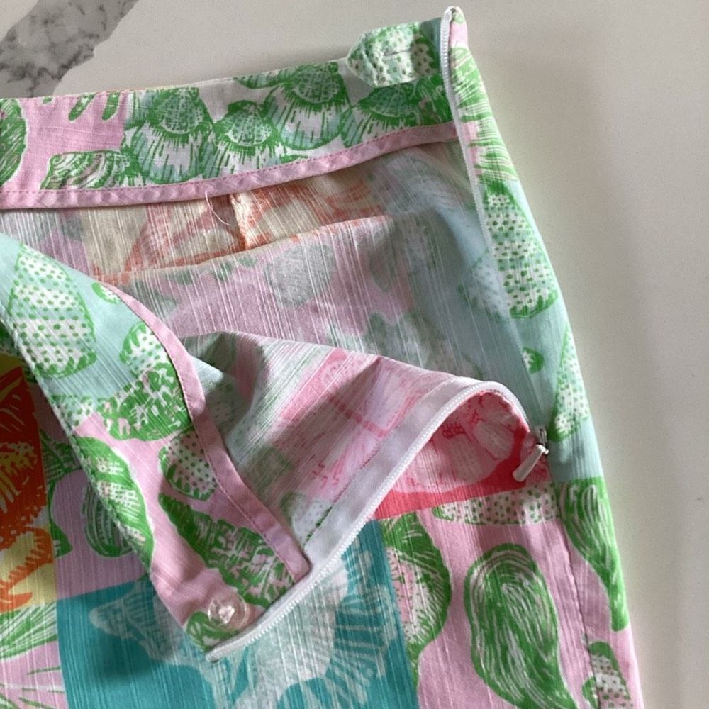 Lilly Pulitzer Originals Resort Fit Capri Sz 8 Seashells Beach Summer - Picture 3 of 10